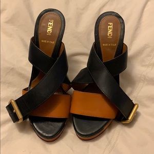 Fendi strappy heel sandal